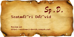 Szatmári Dávid névjegykártya